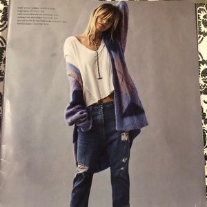 Free People Argyle Cardigan